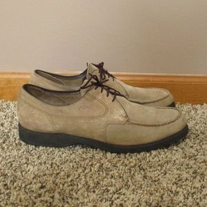 Hush Puppies Golf‎ Shoes Suede Leather Men's 12 Tan Black Lace Up